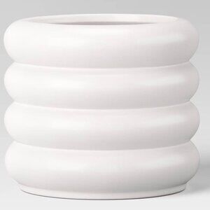 White Ceramic Bubble Planter Large 7.76" wide by Room Essentials NWT